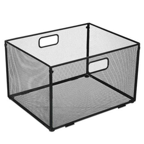 PHANCIR Hanging File Organizer, Metal Storage Box, Portable File Box with Handle for Organizing Documents & Paper，Middle